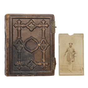 [AFRICAN AMERICANA] Enslaved Guide of Mammoth Cave, CDV Album