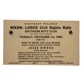 [CIVIL RIGHTS] Jesse Owens Rally for Nixon-Lodge