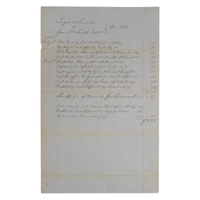 [LINCOLN] Logan & Lincoln Bill Re: 1847 Lawsuit, $8.50