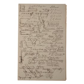 [LINCOLN] Lincoln's Name Doodled, 10-Page Legal Document