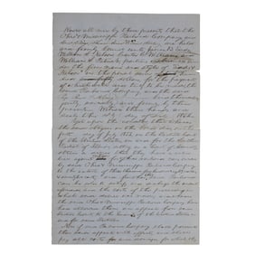 [LINCOLN] Abraham Lincoln 1856 Autograph Document