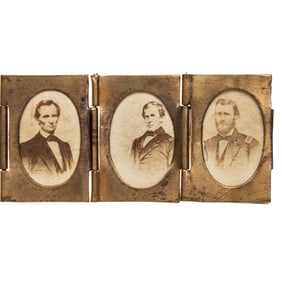 [LINCOLN] Lincoln & Generals, Portraits in Folding Locket