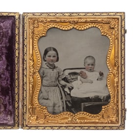 [AMBROTYPE] Children and Rabbit
