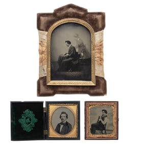 [EARLY PHOTOGRAPHY] Echo of the Departed, "Spirit" Tintype Grouping