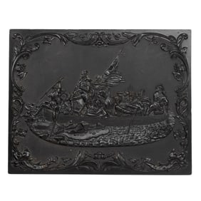 [EARLY PHOTOGRAPHY] Full Plate "Washington Crossing the Delaware" Union Case