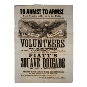 [CIVIL WAR] Piatt's Zouaves Recruitment Broadside