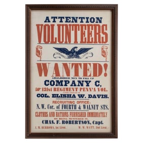 [CIVIL WAR] 121st Pennsylvania Infantry Recruitment Broadside