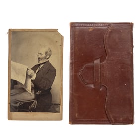 [CIVIL WAR] Pocket CDV Album, incl. Man Reading Newspaper re: Draft