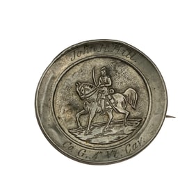 [CIVIL WAR] 1st VT Cav. ID Badge, WIA Little Round Top