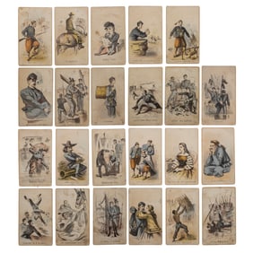 [CIVIL WAR] 23 Winslow Homer "Life in Camp" Chromolithograph Prints