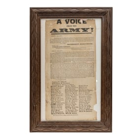 [CIVIL WAR] "A Voice from the Army!" Anti-Copperhead Broadside
