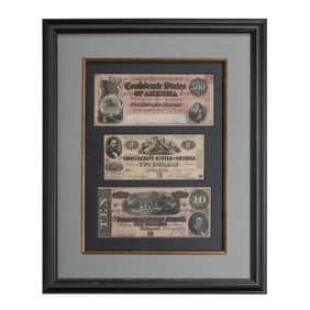 [CIVIL WAR] Uncirculated CSA Notes, Incl. $500 Stonewall Jackson Note
