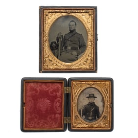 [CIVIL WAR] (2) Tintypes of Armed Cavalrymen