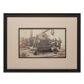 [CIVIL WAR] USS C.P. Williams Officers  & Stubby Gun Albumen