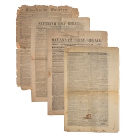 [CIVIL WAR] 1865 Union-Occupied Southern Newspapers, incl. Lincoln Assassination