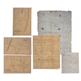 [CIVIL WAR] Letters & Maps, Incl. 7th Alabama Cavalry