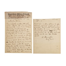 [CIVIL WAR] Pleasonton to Hooker, June 1863 Cavalry Telegram,