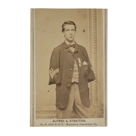 [CIVIL WAR] Double Amputee CDV, Alfred Stratton, 147th NYV