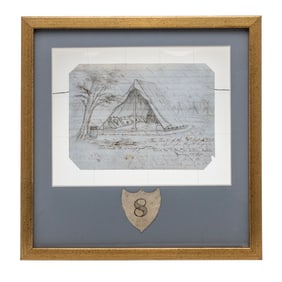 [CIVIL WAR] Alfred D. Whitehouse Sketch of Camp