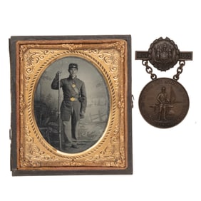 [CIVIL WAR] New Jersey Veterans' Medal and Tintype