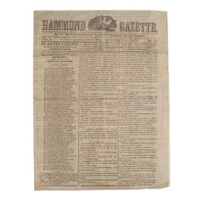 [CIVIL WAR] 1863 Military Hostpical Newspaper "Hammond Gazette"