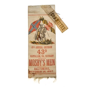 [CIVIL WAR] "Mosby's Men" 1897 Reunion Ribbon