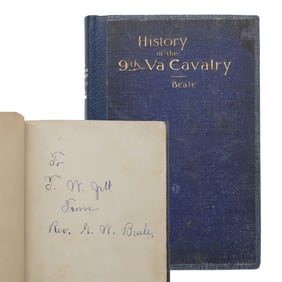 [CIVIL WAR] Author Inscribed Veteran's Copy "History of the 9th Virginia Cavalry"