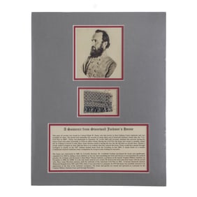 [CIVIL WAR] Captured Stonewall Jackson Coverlet Fragment