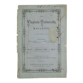 [CIVIL WAR] A. S. Pendleton Signed Virginia University Magazine