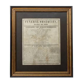 [CIVIL WAR] Robert E. Lee Funeral Broadside