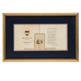 [CIVIL WAR] Signed R.E. Lee CDV & Program