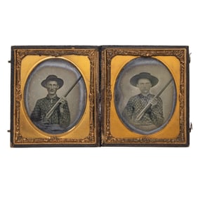 [CIVIL WAR] Young Soldiers of the South, Two Armed Portraits