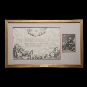 [WASHINGTON] Washington Signed Society of the Cincinnati Membership Certificate