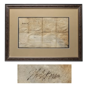 [JEFFERSON, THOMAS] Jefferson Signed Land Grant (1809)