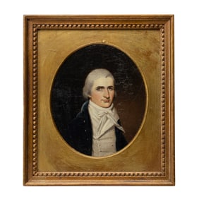 [ART] 18th c. Oil Painting of Moravian & Philadelphian