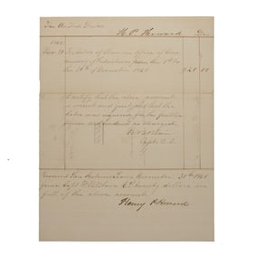 [SLAVERY] 1860 Texas Slave Labor Army Invoice