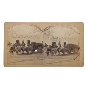 [OLD WEST] Alhambra Saloon in El Paso Stereoview