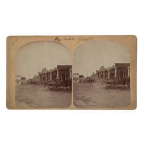 [OLD WEST] Albuquerque Plaza Stereoview