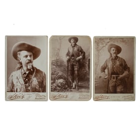 [WILD WEST] (3) Buffalo Bill Cabinet Cards