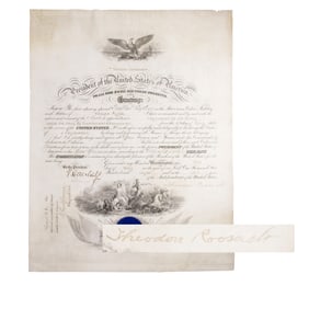 [THEODORE ROOSEVELT] Naval Commission, 22 May 1908