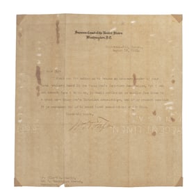 [POLITICS] Signed Taft Letter, as Chief Justice