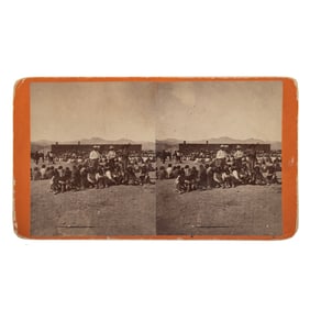 [NATIVE AMERICAN] Rothrock "Ration Day San Carlos" Stereoview