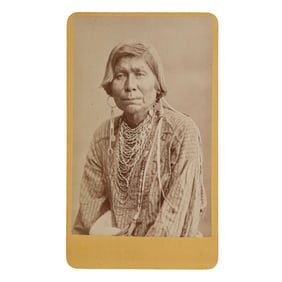 [NATIVE AMERICAN] Kickapoo Elder CDV Portrait