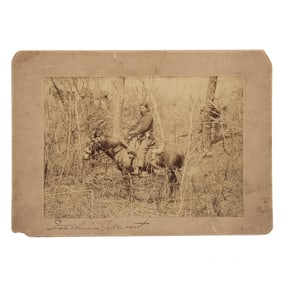 [NATIVE AMERICAN] Boudoir Card of Double-Armed Indian Scout