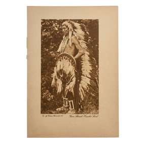 [NATIVE AMERICAN] (5) Prints of Crow Members and Custer's Last Stand