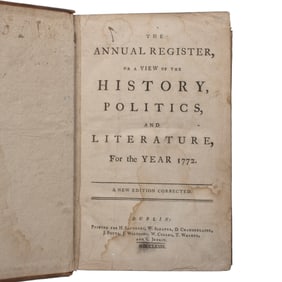 [SLAVERY] 1773 Phyllis Wheatley Poem "On Recollection" in "The Annual Register"