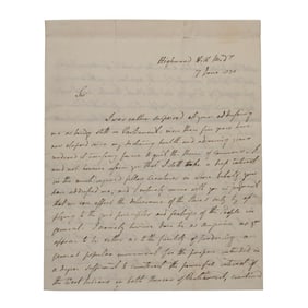[ABOLITION] Signed William Wilberforce 1830 Letter