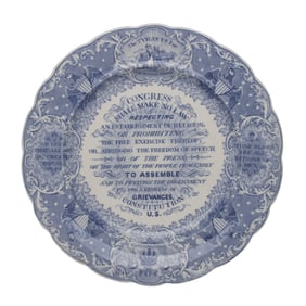 [ABOLITION] Elijah Lovejoy Commemorative Staffordshire Plate