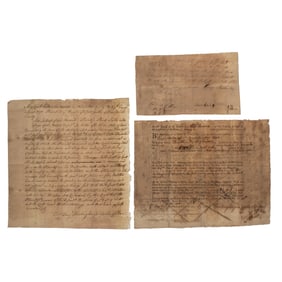 [SLAVERY] 1790 Free Black Man Sued for Debt, (3) Documents