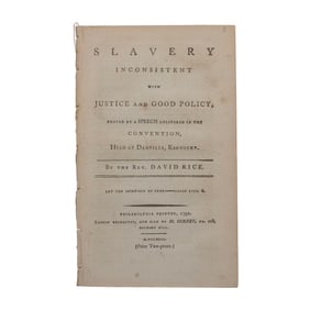 [ABOLITION] 1794 First KY Protest Against Slavery